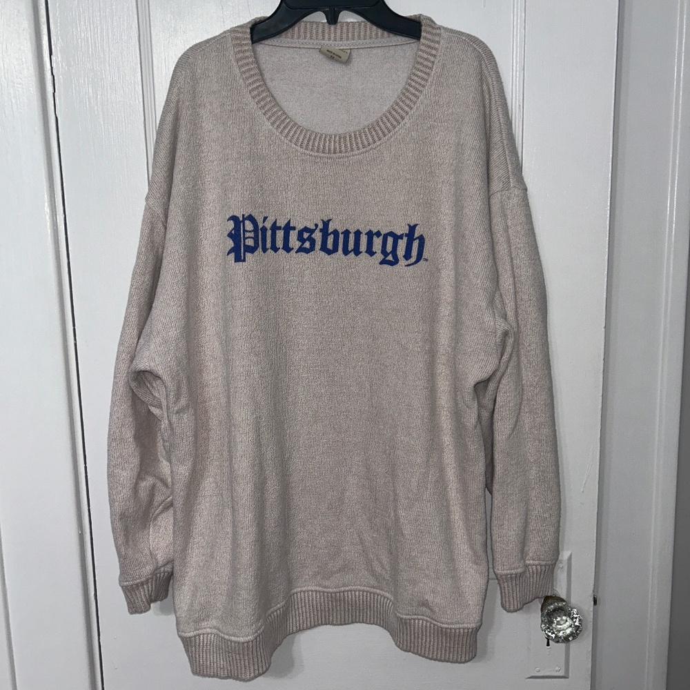 Cream Colored Pittsburgh Crewneck
